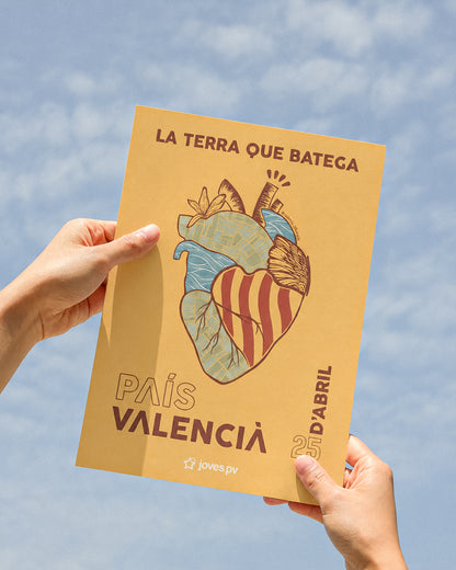 Làmina "La Terra Que Batega" per a la Diada del País Valencià 25 d'abril 2022